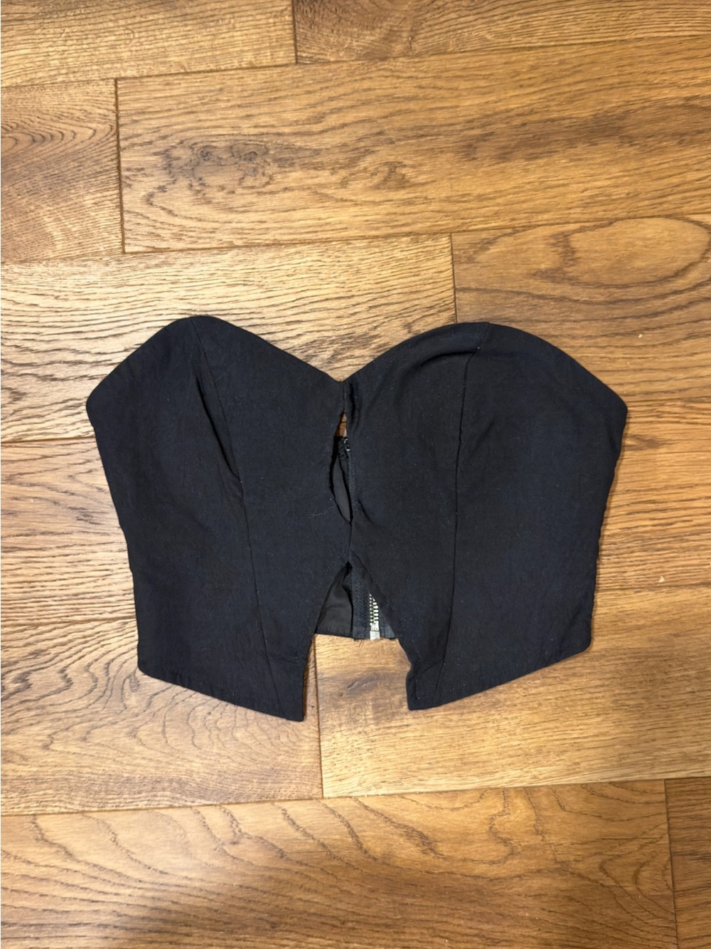 White fox strapless cut out top